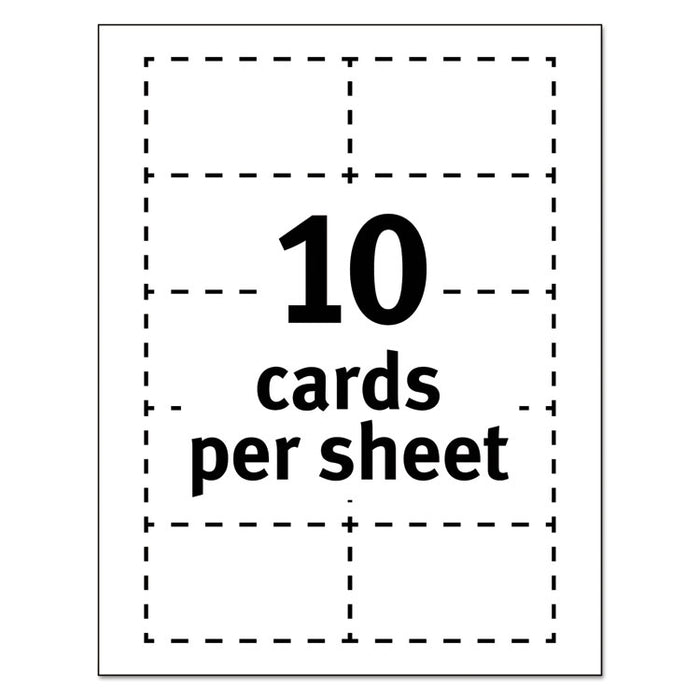 Clean Edge Business Card Value Pack, Laser, 2 x 3 1/2, White, 2000/Box