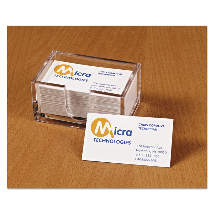 Printable Microperforated Business Cards with Sure Feed Technology, Inkjet, 2 x 3.5, White, Matte, 1000/Box