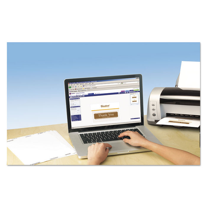 Note Cards with Matching Envelopes, Inkjet, 85 lb, 4.25 x 5.5, Matte White, 60 Cards, 2 Cards/Sheet, 30 Sheets/Pack