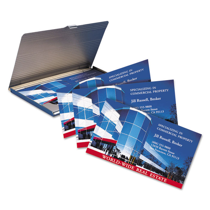 Print-to-the-Edge Microperforated Business Cards with Sure Feed Technology, Color Laser, 2 x 3.5, Wht, 160/Pk