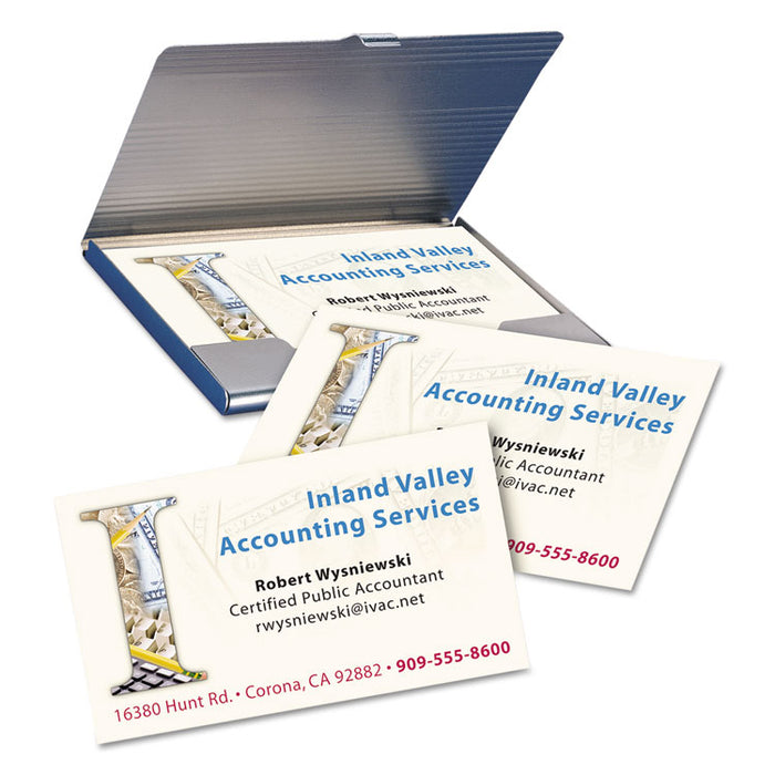 Printable Microperforated Business Cards w/Sure Feed Technology, Inkjet, 2 x 3.5, Ivory, 250 Cards, 10/Sheet, 25 Sheets/Pack