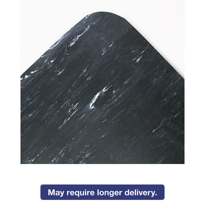Cushion-Step Surface Mat, 36 x 60, Spiffy Vinyl, Black