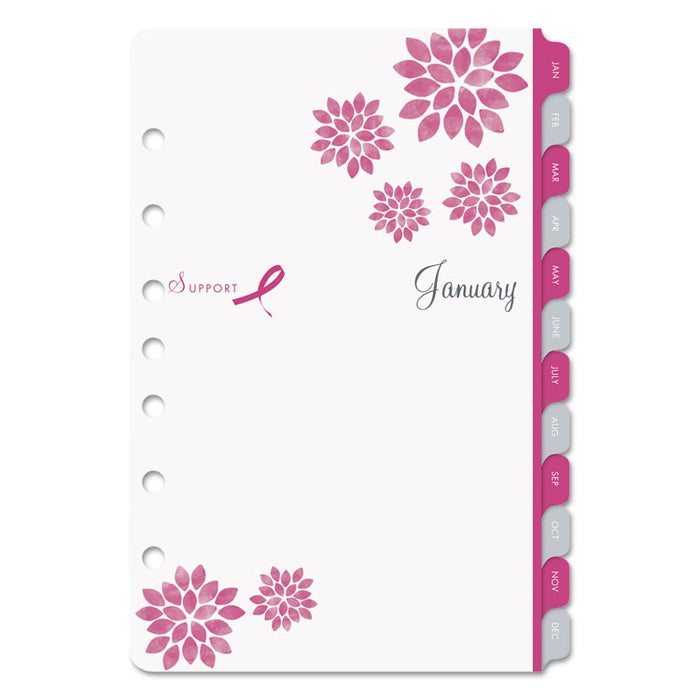 Pink Ribbon Two-Page-per-Week Organizer Refill, 8 1/2 x 5 1/2, 2020