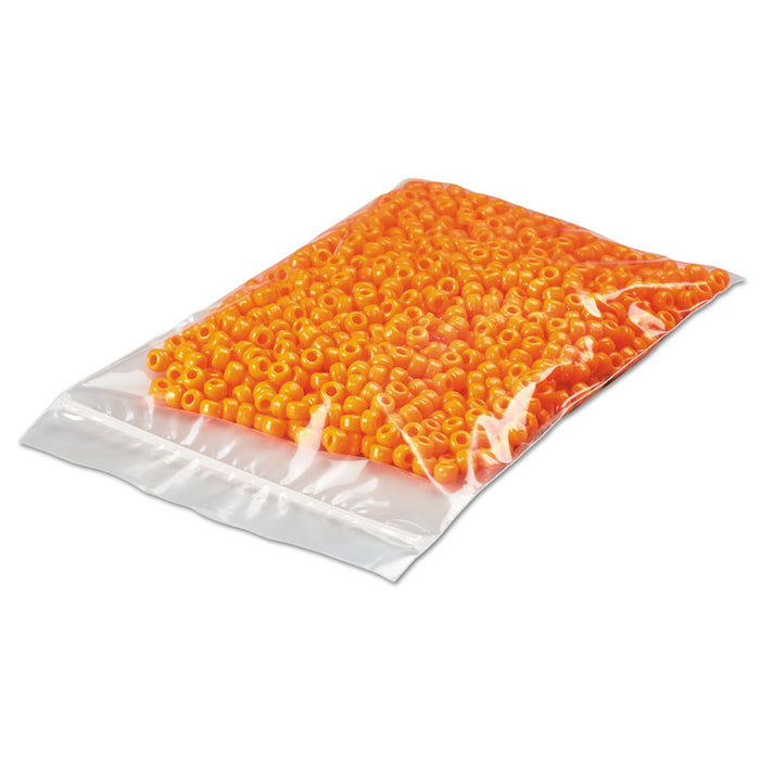 Zip Reclosable Poly Bags, 2 mil, 3" x 5", Clear, 1,000/Carton