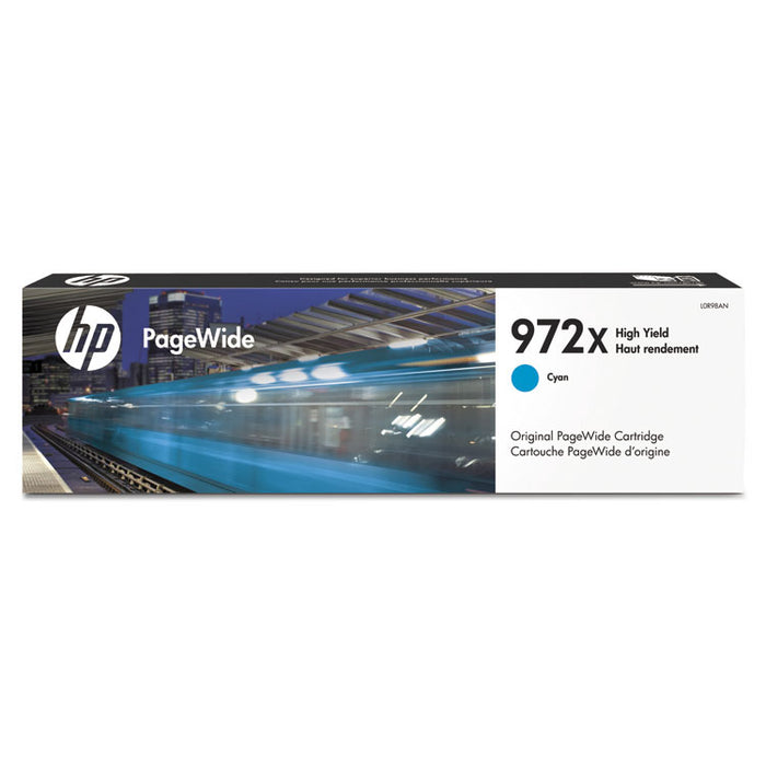 HP 972X, (L0R98AN) High Yield Cyan Original PageWide Cartridge