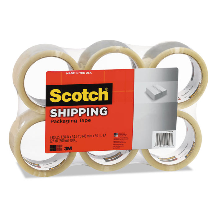 3350 General Purpose Packaging Tape, 3" Core, 1.88" x 54.6 yds, Clear, 6/Pack