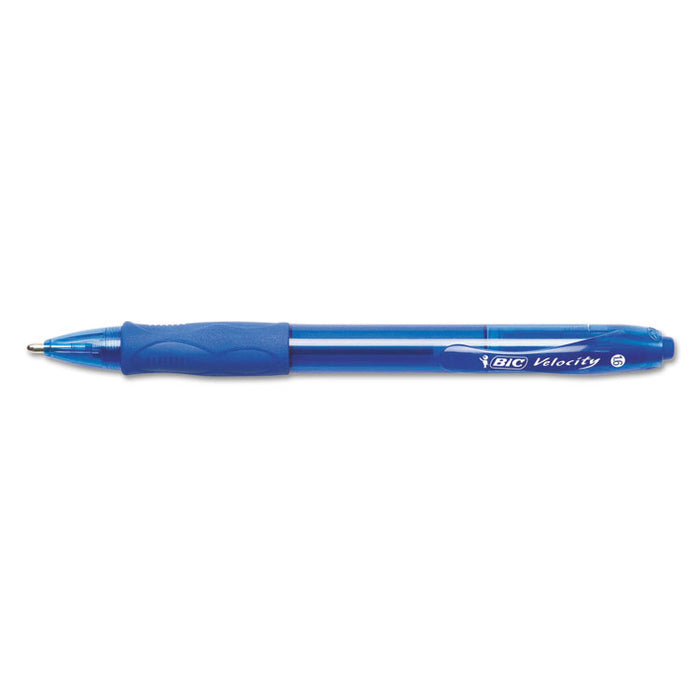 GLIDE Bold Ballpoint Pen, Retractable, Bold 1.6 mm, Blue Ink, Translucent Blue Barrel, Dozen