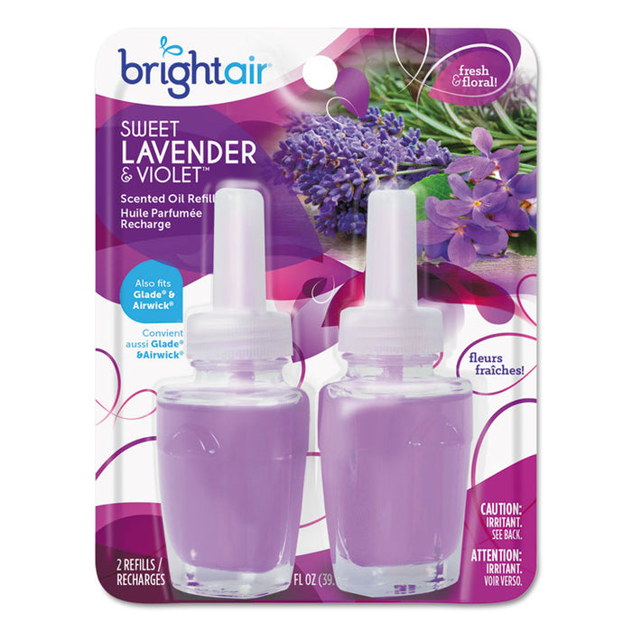 Electric Scented Oil Air Freshener Refill, Sweet Lavender/Violet, 0.67 oz Jar, 2/Pack , 6 Packs/Carton
