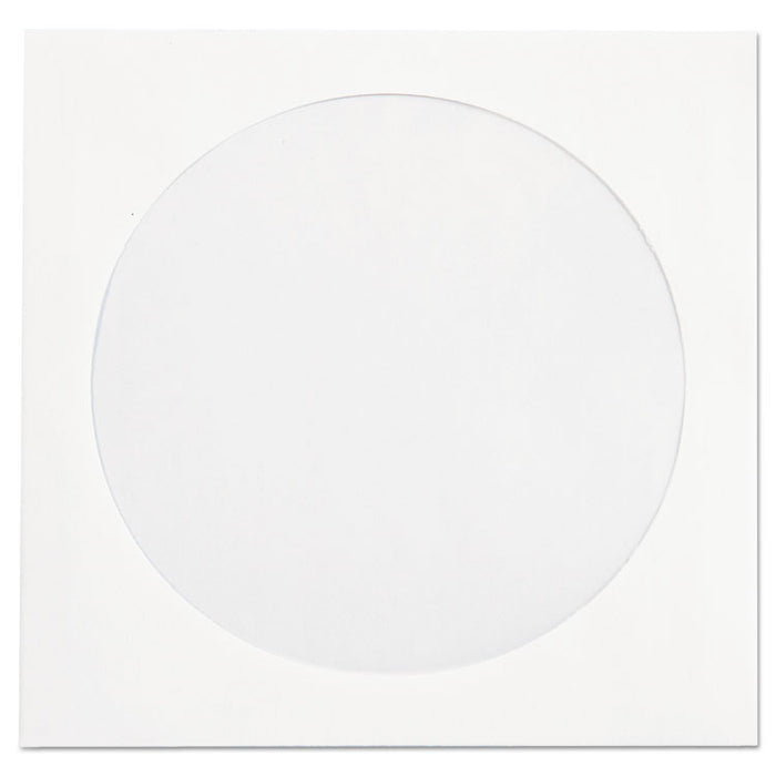 CD/DVD Sleeves, 1 Disc Capacity, White, 250/Box