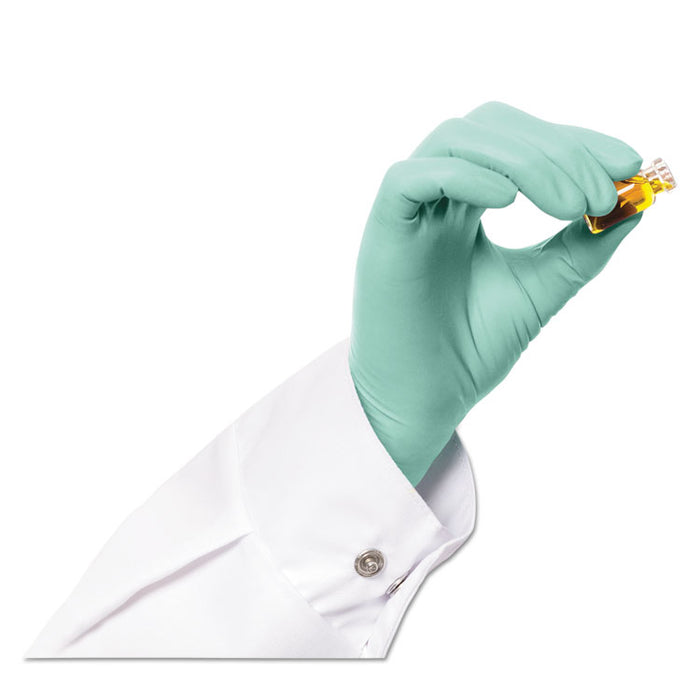 Professional Latex Exam Gloves with Aloe, Medium, Green, 100/Box