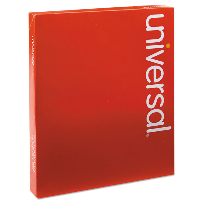 Four-Section Pressboard Classification Folders, 1 Divider, Letter Size, Red, 10/Box