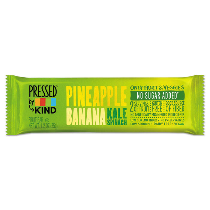 Pressed by KIND Bars, Pineapple Banana Kale Spinach, 1.2 oz Bar, 12/Box