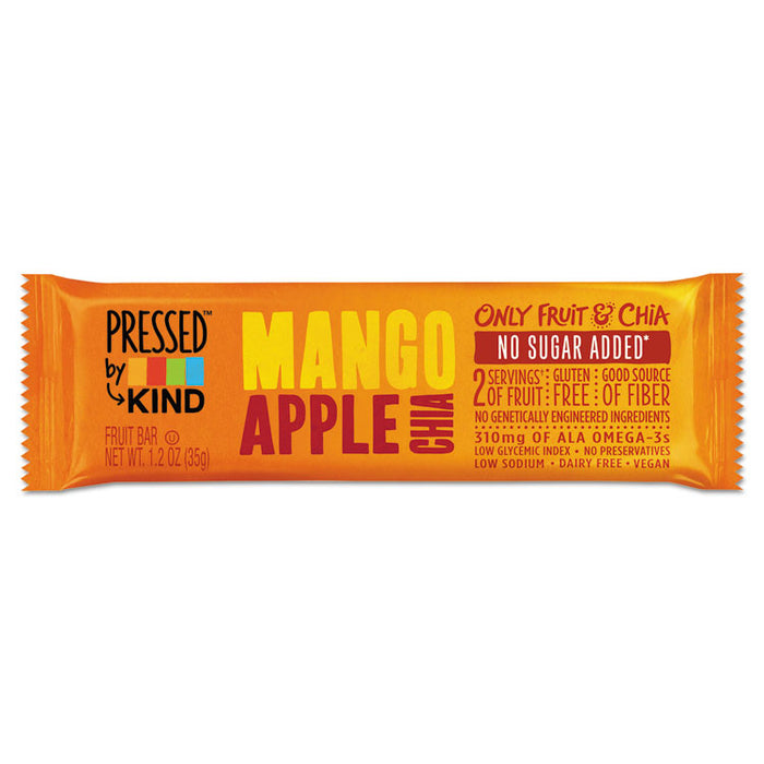 Pressed by KIND Bars, Mango Apple Chia, 1.2 oz Bar, 12/Box