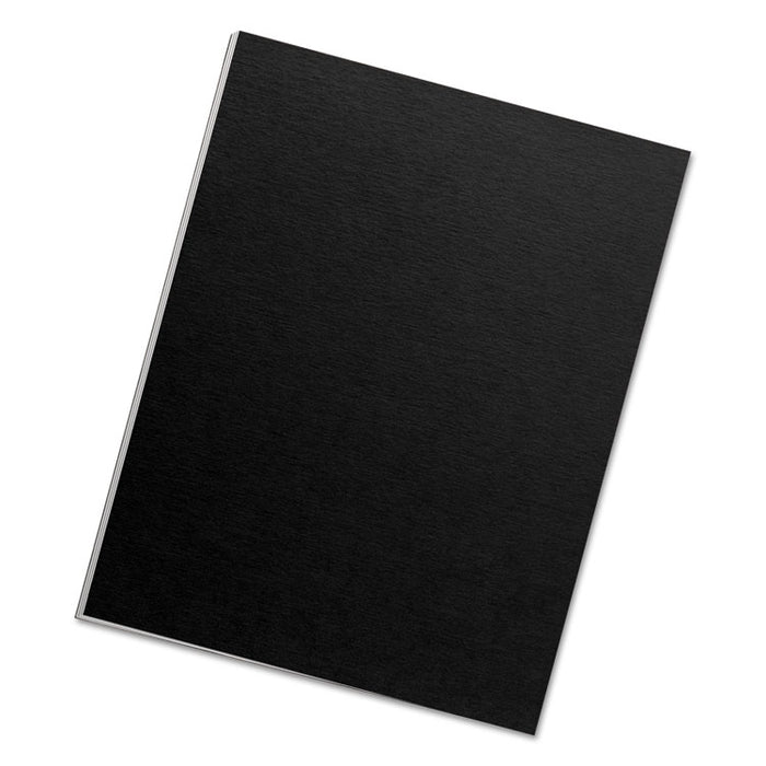Futura Binding System Covers, Square Corners, 11 x 8 1/2, Black, 25/Pack