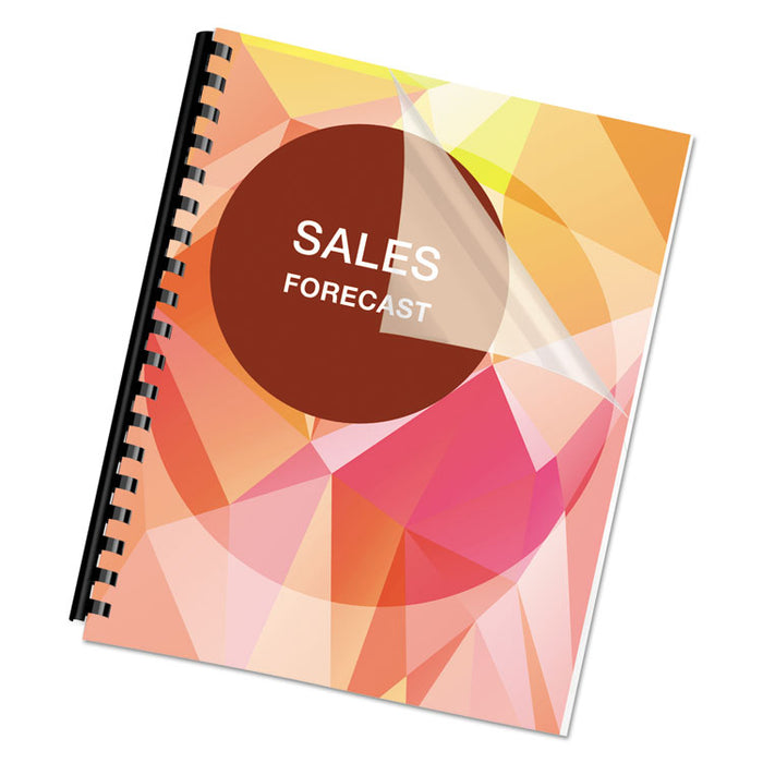 PET Ultra Clear Binding Covers, Unpunched, 11 x 8 1/2, Clear, 100/Pack