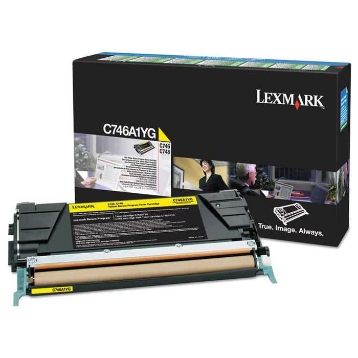 C746A1YG Return Program Toner, 7000 Page-Yield, Yellow