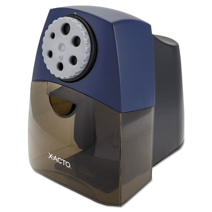 TeacherPro Classroom Electric Pencil Sharpener, AC-Powered, 5.75" x 8.5" x 8", Blue