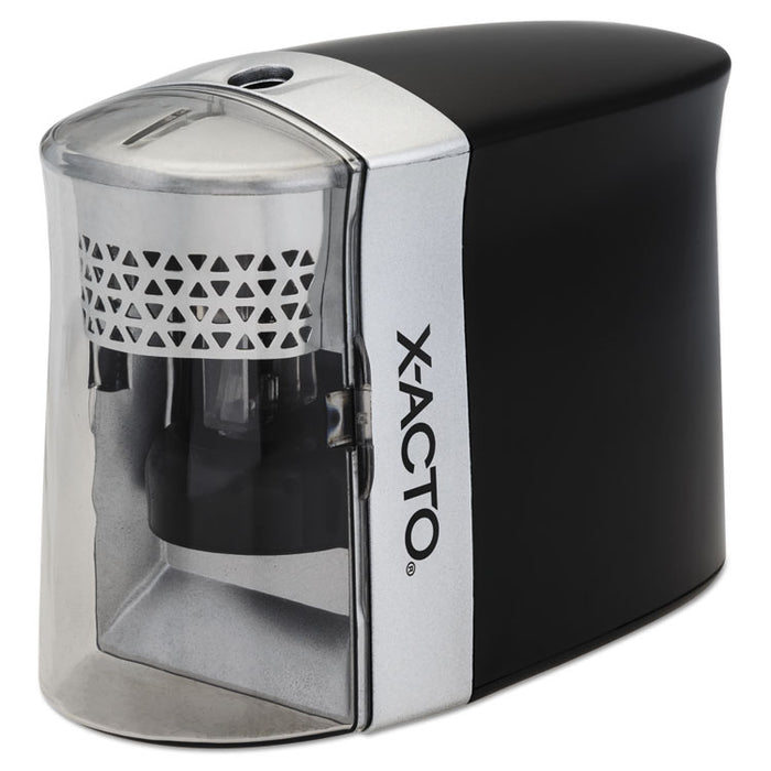Inspire Battery Pencil Sharpener, Battery-Powered, 3.63" x 5.75" x 5.88", Black/Silver