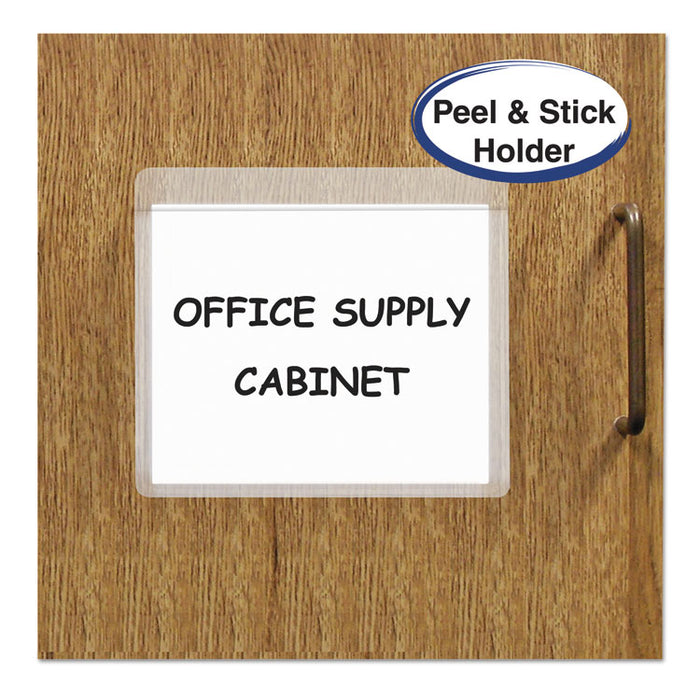 Self-Adhesive Labeling Pockets, Top Load, 3.75 x 3, Clear, 25/Pack