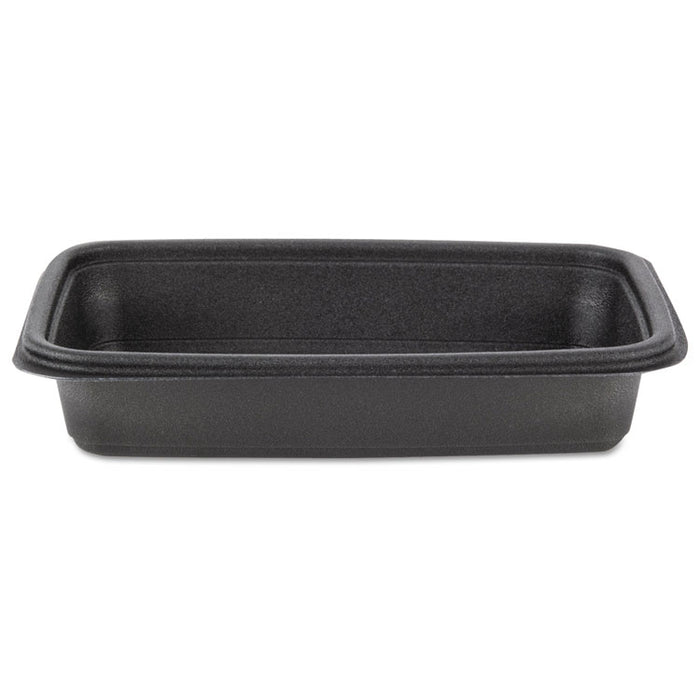 Microwave-Safe Containers 24oz Plastic Black, 8-3/4x6-1/8x1-1/2, 75/BG 4 BG/CT