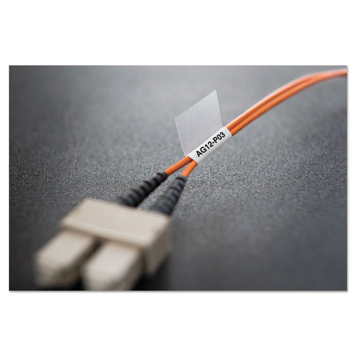 XTL Pre-Sized Labels, 2" x 1.57", White/Black Print, 100/Cartridge