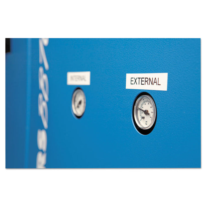 XTL Permanent Flat Surface Labels, 0.5" x 29.8 ft, White/Black Print