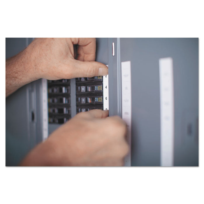 XTL Permanent Flat Surface Labels, 0.5" x 29.8 ft, White/Black Print