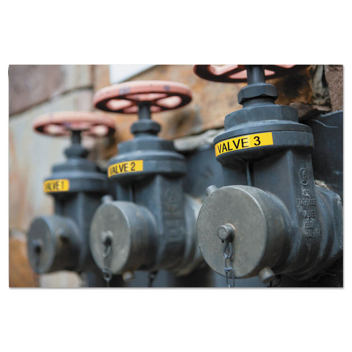 XTL All-Purpose Vinyl Labels, 0.5" x 24.6 ft, Red/White Print