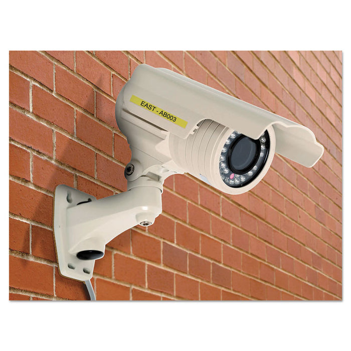 XTL All-Purpose Vinyl Labels, 1" x 24.6 ft, Orange/Black Print