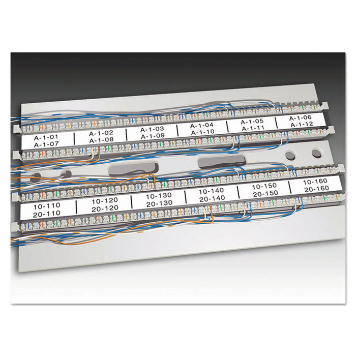 XTL Permanent Flat Surface Labels, 0.5" x 29.8 ft, White/Black Print