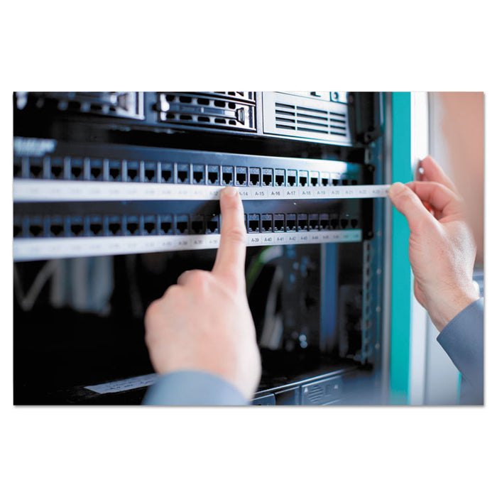 XTL Permanent Flat Surface Labels, 0.5" x 29.8 ft, White/Black Print