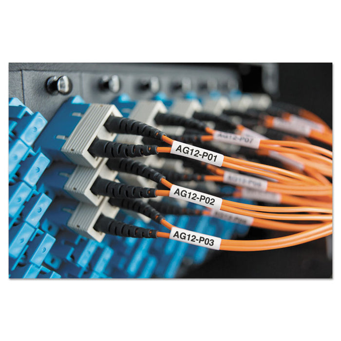 XTL Pre-Sized Labels, 1.5" x 0.81", White/Black Print, 250/Cartridge