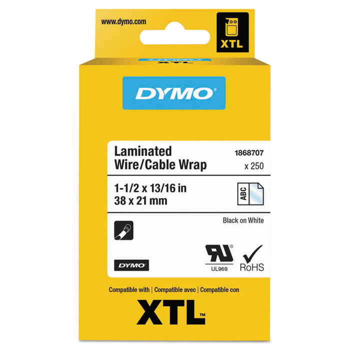 XTL Pre-Sized Labels, 1.5" x 0.81", White/Black Print, 250/Cartridge