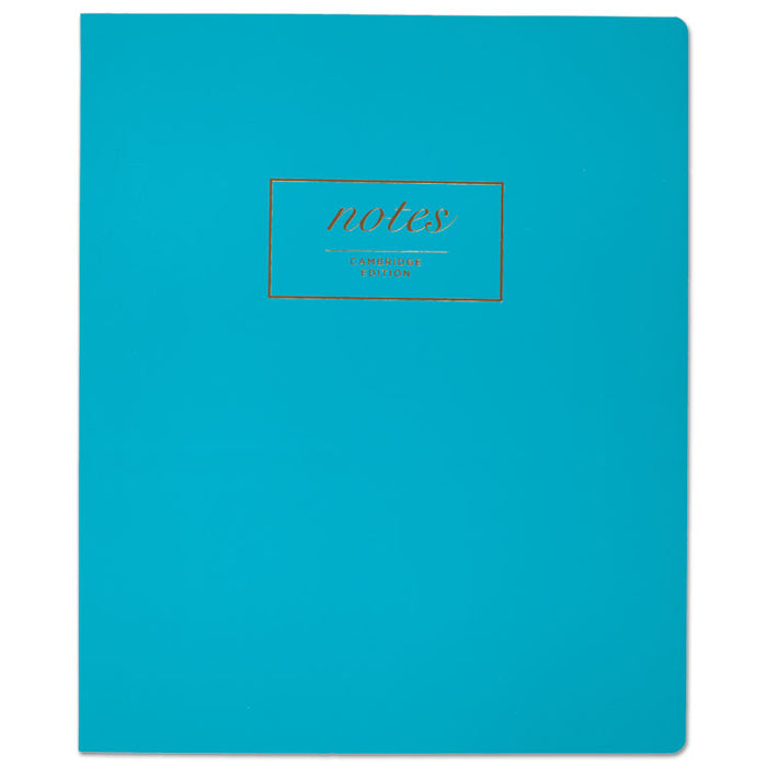 Jewel Tone Notebook, Wide/Legal Rule, Teal Cover, 11 x 9, 80 Sheets
