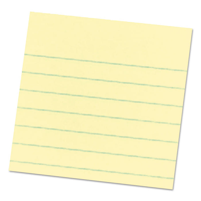 Original Pads in Canary Yellow, 3 x 3, Lined, 100-Sheet, 6/Pack