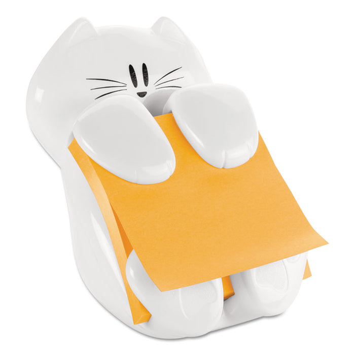 Pop-Up Note Dispenser Cat Shape, 3 x 3, White