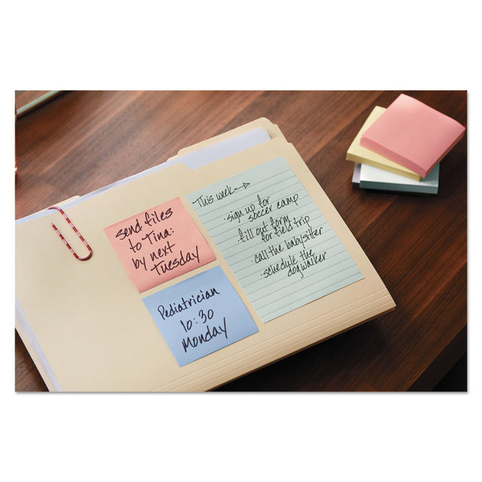 Original Recycled Note Pads, Note Ruled, 4" x 6", Sweet Sprinkles Collection Colors, 100 Sheets/Pad, 5 Pads/Pack