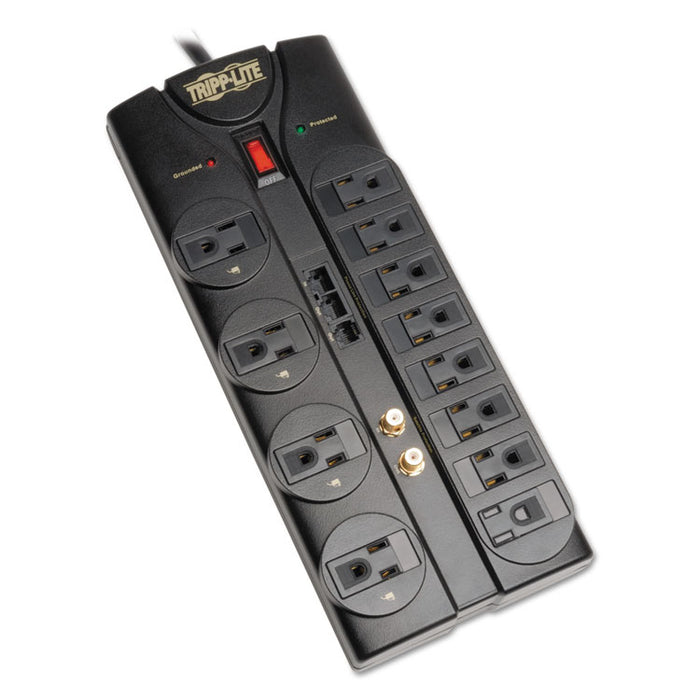 Protect It! Surge Protector, 12 Outlets, 8 ft Cord, 2880 Joules, Black