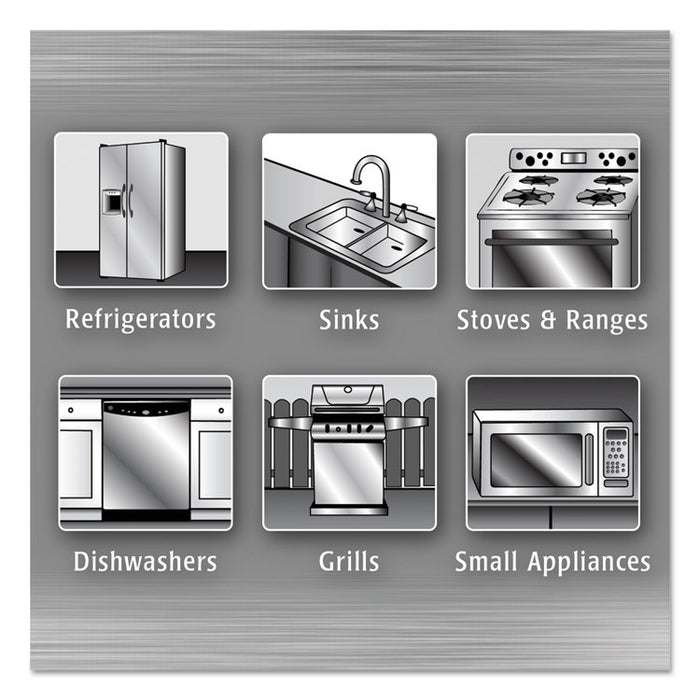 Stainless Steel Wipes, 7 x 8, 30/Canister, 4 Canisters/Carton