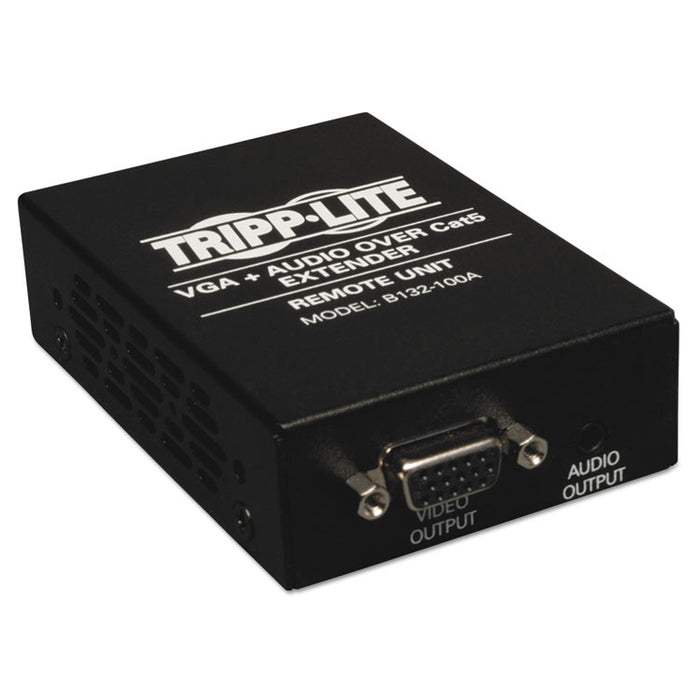 VGA w/Audio over Cat5/Cat6 Extender, Box-Style Receiver, Up to 1000 ft, TAA
