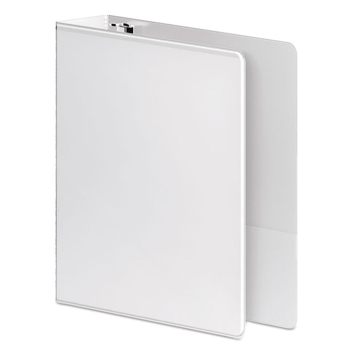 Heavy-Duty Round Ring View Binder with Extra-Durable Hinge, 3 Rings, 3" Capacity, 11 x 8.5, White