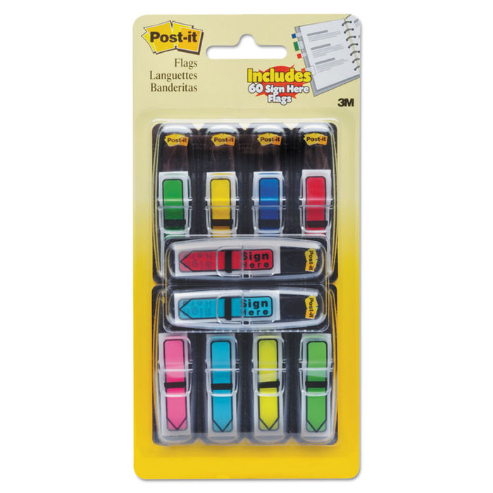 Arrow 0.5" Page Flags, Assorted Primary/Brights, 252/Pack