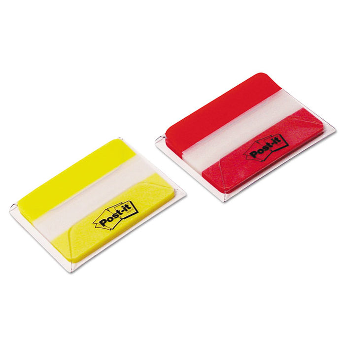 Solid Color Tabs, 1/5-Cut, Assorted Colors (Red and Yellow), 2" Wide, 44/Pack