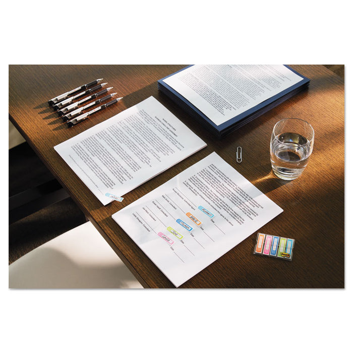 Arrow Message 1" Page Flags, "Sign Here", Blue/Lime/Orange, 20 Flags/Dispenser, 3 Dispensers/Pack