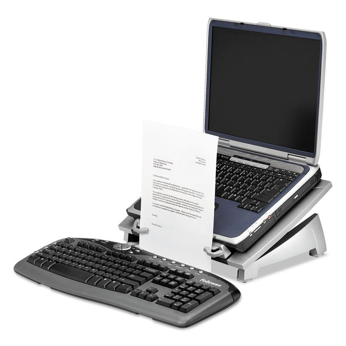 Office Suites Laptop Riser Plus, 15.06" x 10.5" x 6.5", Black/Silver, Supports 10 lbs