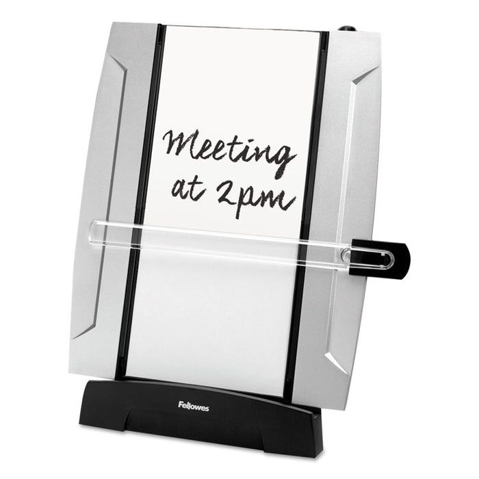 Office Suites Desktop Copyholder, Plastic, 150 Sheet Capacity, Black/Silver