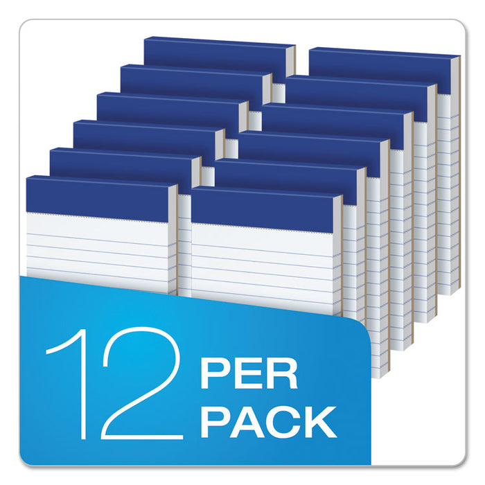 Perforated Writing Pads, Narrow Rule, 50 White 3 x 5 Sheets, Dozen