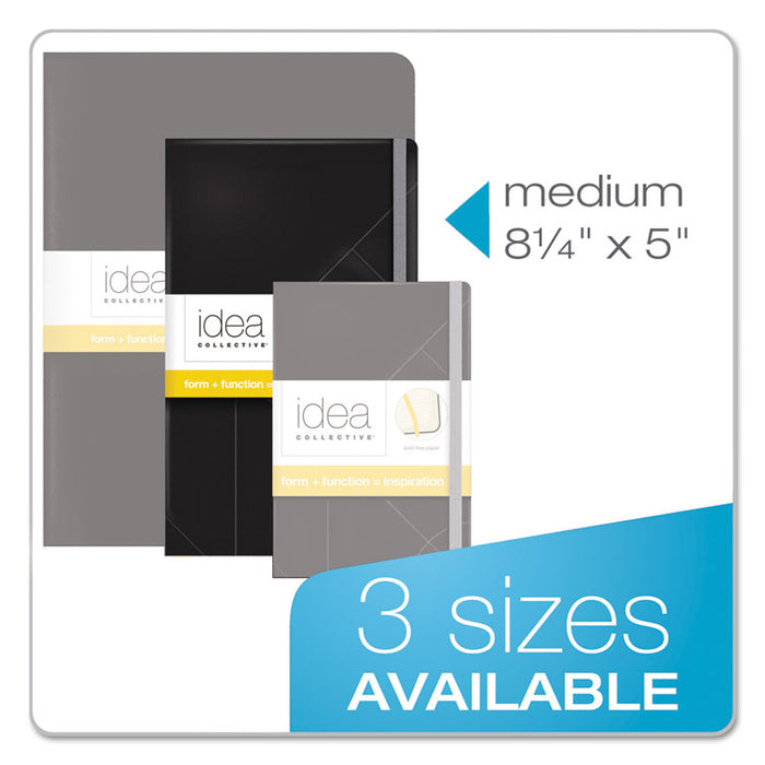 Idea Collective Journal, 1 Subject, Wide/Legal Rule, Black Cover, 8.25 x 5, 120 Sheets