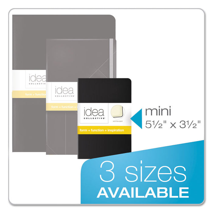 Idea Collective Journal, Soft Cover, 1 Subject, Wide/Legal Rule, Black Cover, 5.5 x 3.5, 40 Sheets, 2/Pack