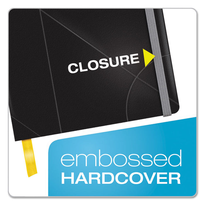 Idea Collective Journal, Hardcover with Elastic Closure, 1 Subject, Wide/Legal Rule, Black Cover, 5.5 x 3.5, 96 Sheets